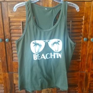 Beachin racerback